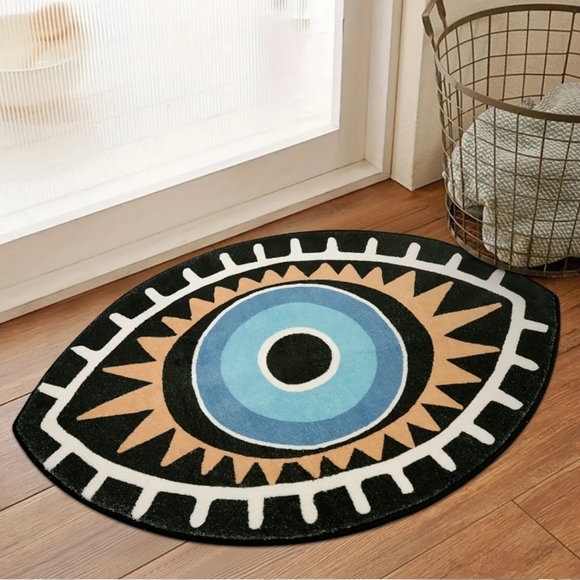 1 DAY SALE! Evil Eye Rug Evil Eye Mat Evil Eye Home Accent Evil Eye Home Decor - Picture 3 of 10
